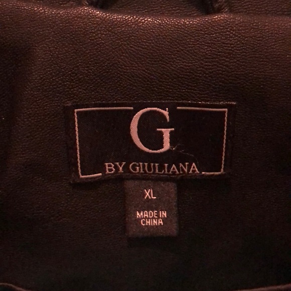 G by Giuliano faux leather rhinestone mojo jacket - Picture 3 of 3